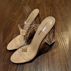 FashionNOVA clear heels